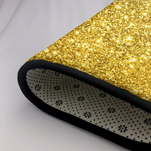 JZDACH Gold Glitter Area Rug 60x39 Queen Size