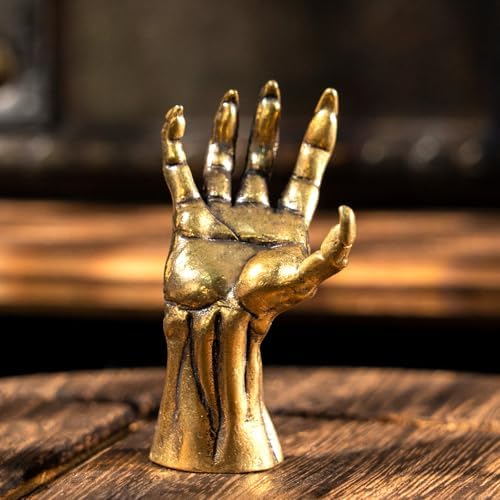CHOVY Vintage Brass Demon Hand Statue