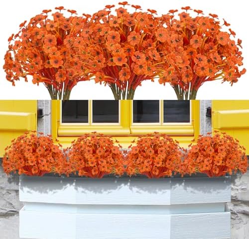 Ximiloor 21 Bundles Artificial Flowers Outdoor UV Resistant