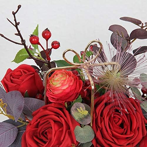 Silk Artificial Flowers With Ceramic Vase - Wedding Home Office Decor