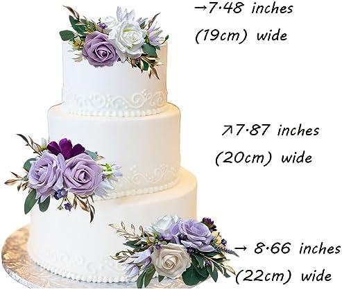CherishedMoments 3Pcs Purple Cake Topper Set