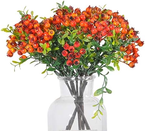 16 Pack Artificial Berry Stems Shrub for Home Decor
