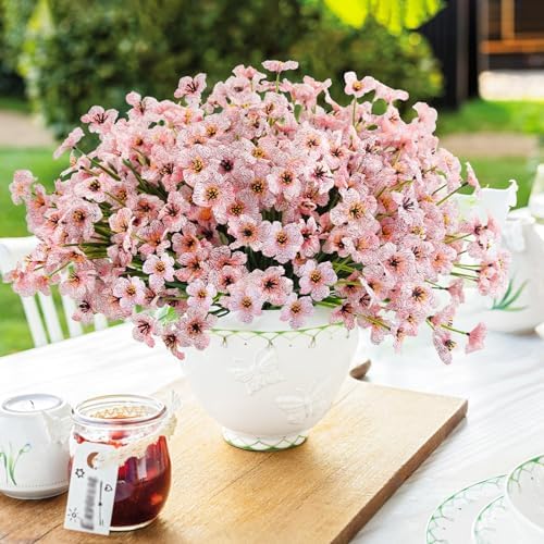 Uieke 72 Bundle Artificial Flowers Set Pink 1