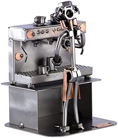 Barista Sculpture Nuts and Bolts Handmade Ornament Germany Metal Figurine