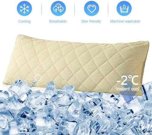 evoLive Cooling Diamond Quilted Pillow Cover 21x54 Green