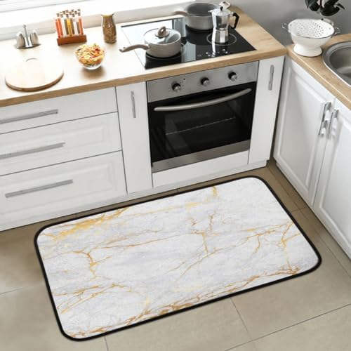 Marble Pattern Anti Fatigue Kitchen Rug Mat 39x20in