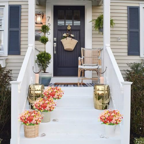 Uieke 12-Piece Artificial Daisy Flowers Bulk Set