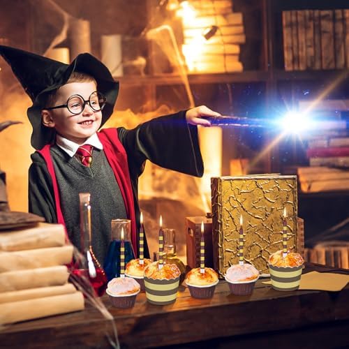 MTLEE Wizard Birthday Candles 12 Pcs Magic Party Decor