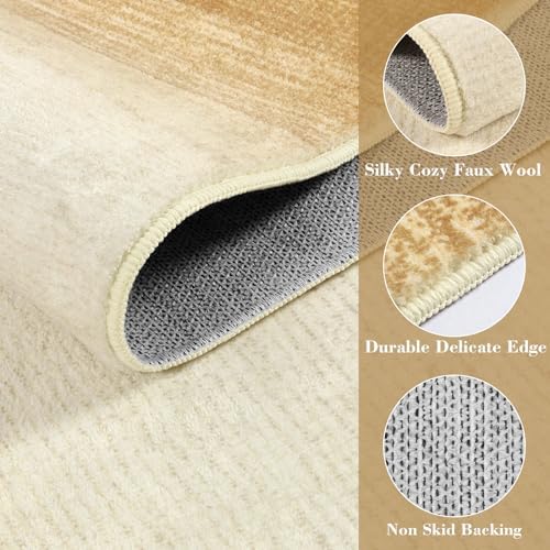 Wonnitar Modern Ombre Washable Area Rug 3x5