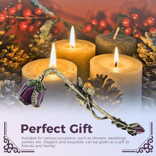 TEENGSE Flower Candle Snuffer Retro Purple Flame Extinguisher