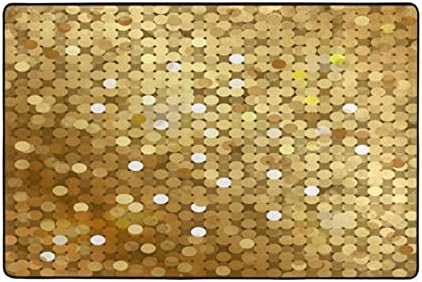 VIGTRO Gold Sequins Bling Non-Slip Area Rug 36x24 1