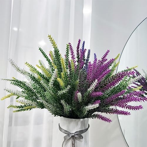 Muzlee Artificial Lavender Flowers 9 Bundles for Decor