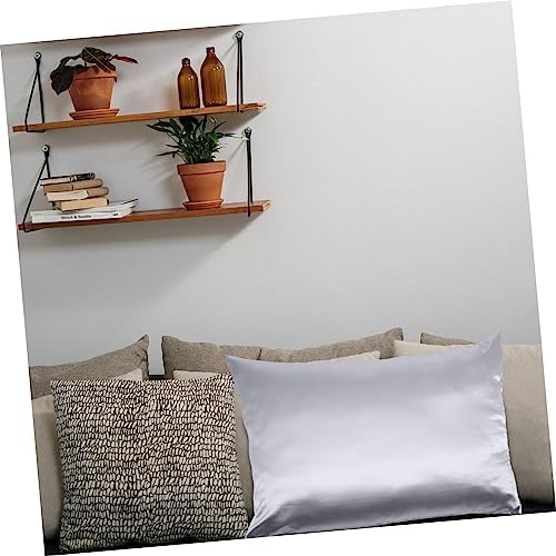 Healifty 2pcs Solid Polyester Pillow Covers with Zipper for Comfort