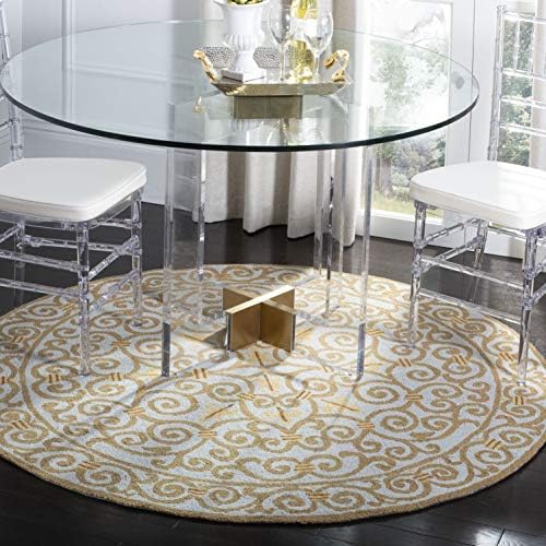 Safavieh Chelsea 3 Round Light Blue Wool Area Rug 1