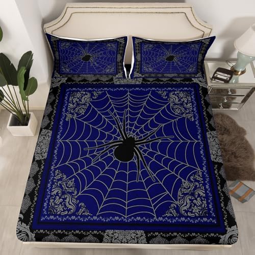 Manfei Spider Fitted Sheet Set Queen Size