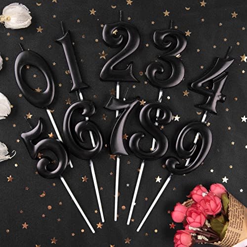 PHD CAKE 276 Inch Black 3 Number Birthday Candles 1