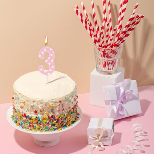 Pink Mouse Girl Birthday Cake Topper Candle
