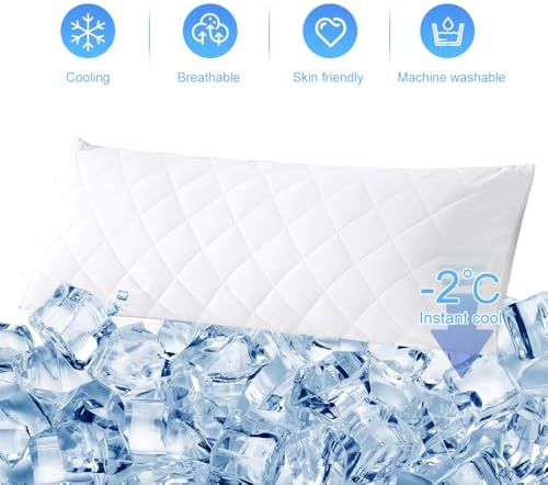 evoLive Cooling Diamond Quilted Pillow Cover 21x54 1