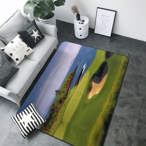 ESASAM Golf Course Flannel Non-Slip Mat - 80x58 Inch