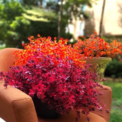 Grunyia Fall Artificial Flowers 12 Bundles UV Resistant
