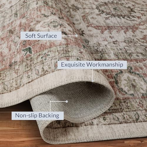 BELLEZE Boho Washable Rug - Gold 8x10 Area Rug