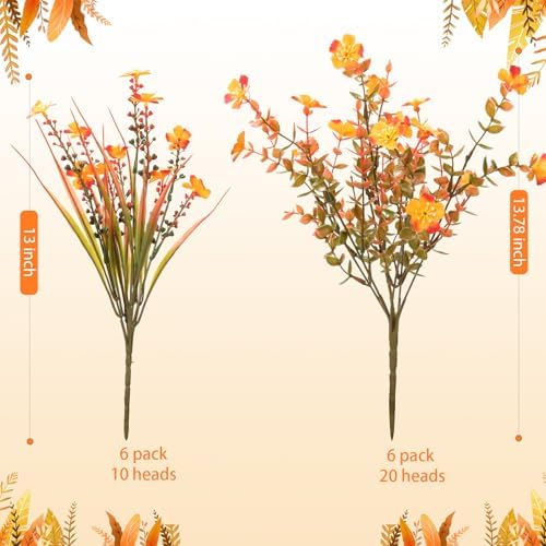 YUGYUM Artificial Mums Flowers for Fall and Harvest Decor