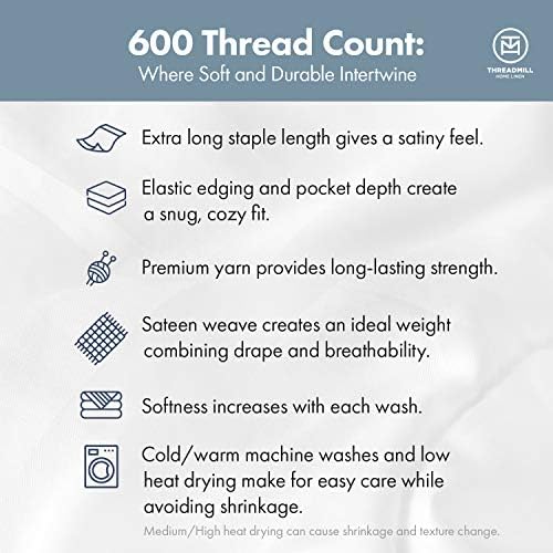 Threadmill Home Linen Luxury King Size Pillow Cases