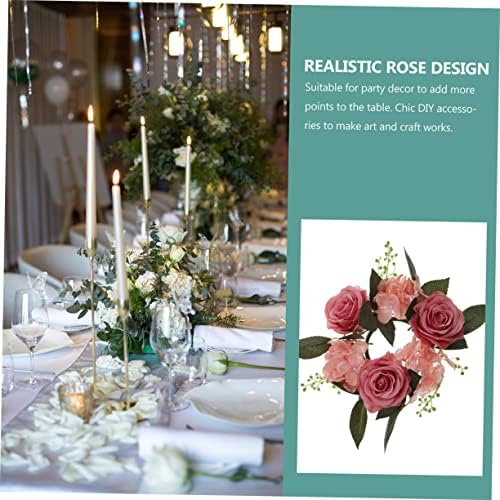 Zerodeko Lightweight Fake Rose Candle Wreath