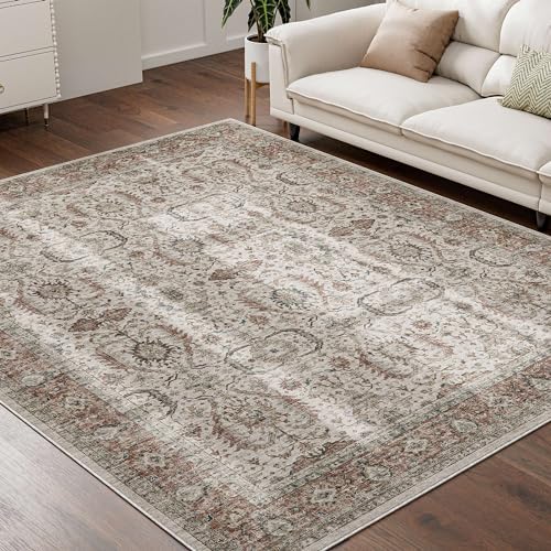 BELLEZE Boho Washable Rug - Gold 8x10 Area Rug