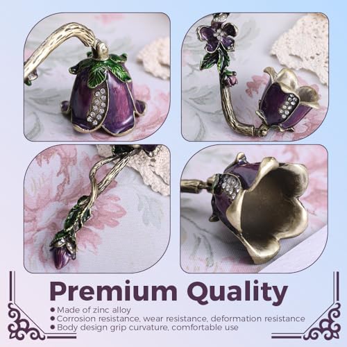 TEENGSE Flower Candle Snuffer Retro Purple Flame Extinguisher