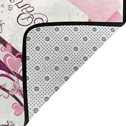 Pink Paris Eiffel Tower Area Rug 60x39