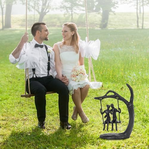 Hanna Roberts Cast Iron Couple Statue for Anniversaries