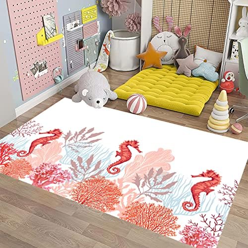 Ocervd 8x10ft Soft Fluffy Area Rug Non-Slip Modern Floor Mat