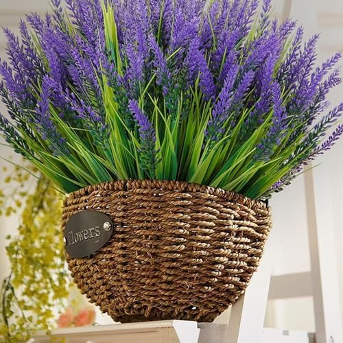 14 Pcs Artificial Lavender Flowers for Outdoor Decor