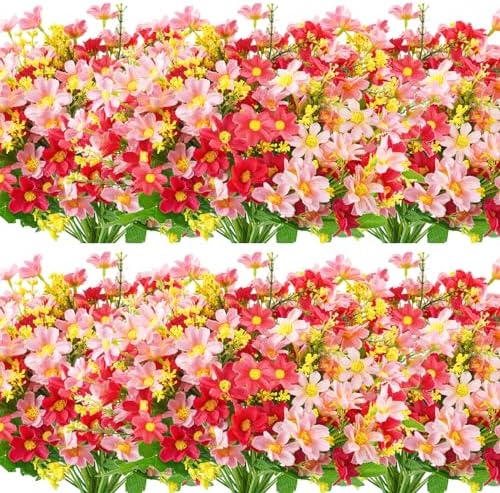 Uieke 12-Piece Artificial Daisy Flowers Bulk Set