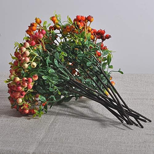 16 Pack Artificial Berry Stems Shrub for Home Decor