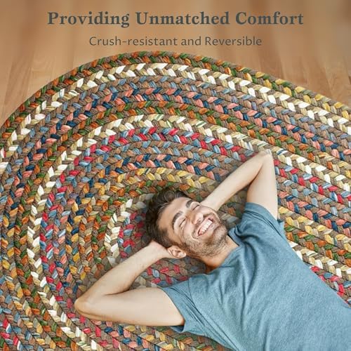 Rhody Rug Country Jewel CJ35 7 x 9 Oval Braided Area Rug 1