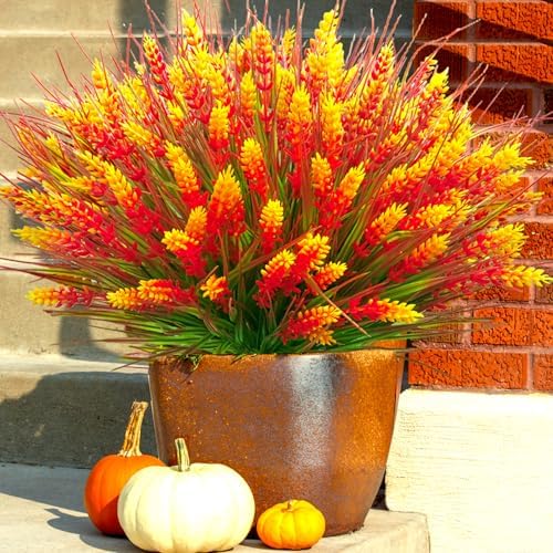 TSTWETO Artificial Plants 20 Pcs UV Resistant Fake Flowers