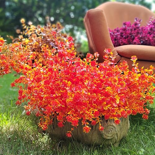 Grunyia Fall Artificial Flowers 12 Bundles UV Resistant