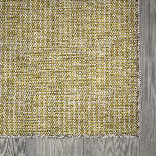 Ottomanson 27 x 6 Yellow Cotton Area Rug