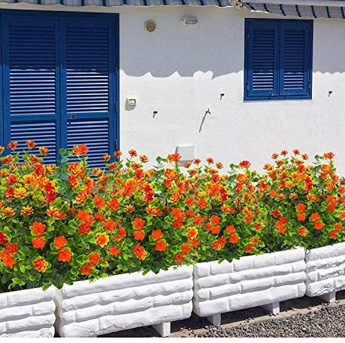 Artificial Flowers 6 Bundles Fake Bushes for Farmhouse Decor