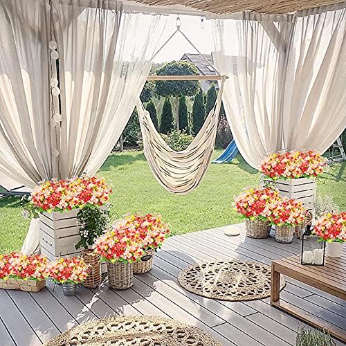 Uieke 12-Piece Artificial Daisy Flowers Bulk Set