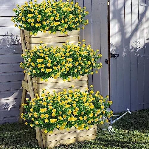 CYANLUX Realistic Artificial Boxwood Flowers 12 Pack