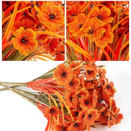 XEOLIAN Artificial Fall Flowers 12 Bundles 1