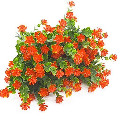 Grunyia Artificial Flowers Orange Red Outdoor Decor