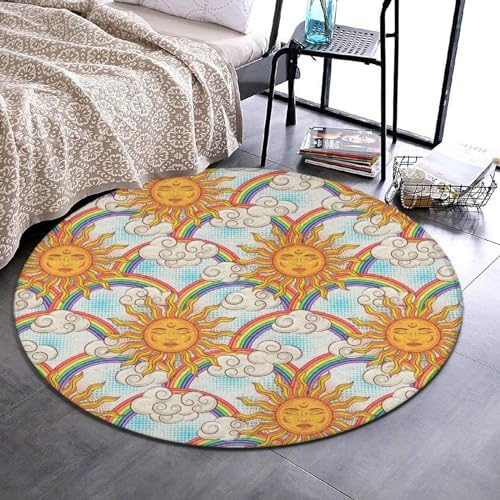 Meaudiwes Comfort Flannel Round Rug 1