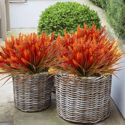 Toprooms 12 Bundle Artificial Grass with Flowers