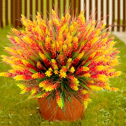 TSTWETO Artificial Plants 20 Pcs UV Resistant Fake Flowers