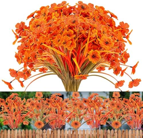 XEOLIAN Artificial Fall Flowers 12 Bundles 1