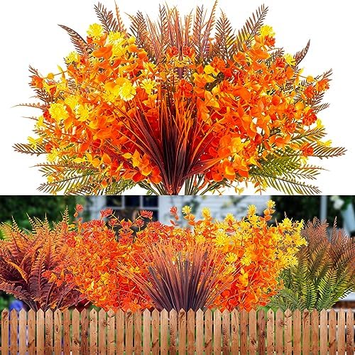 20 Bundles Artificial Fall Flowers for Thanksgiving Decor